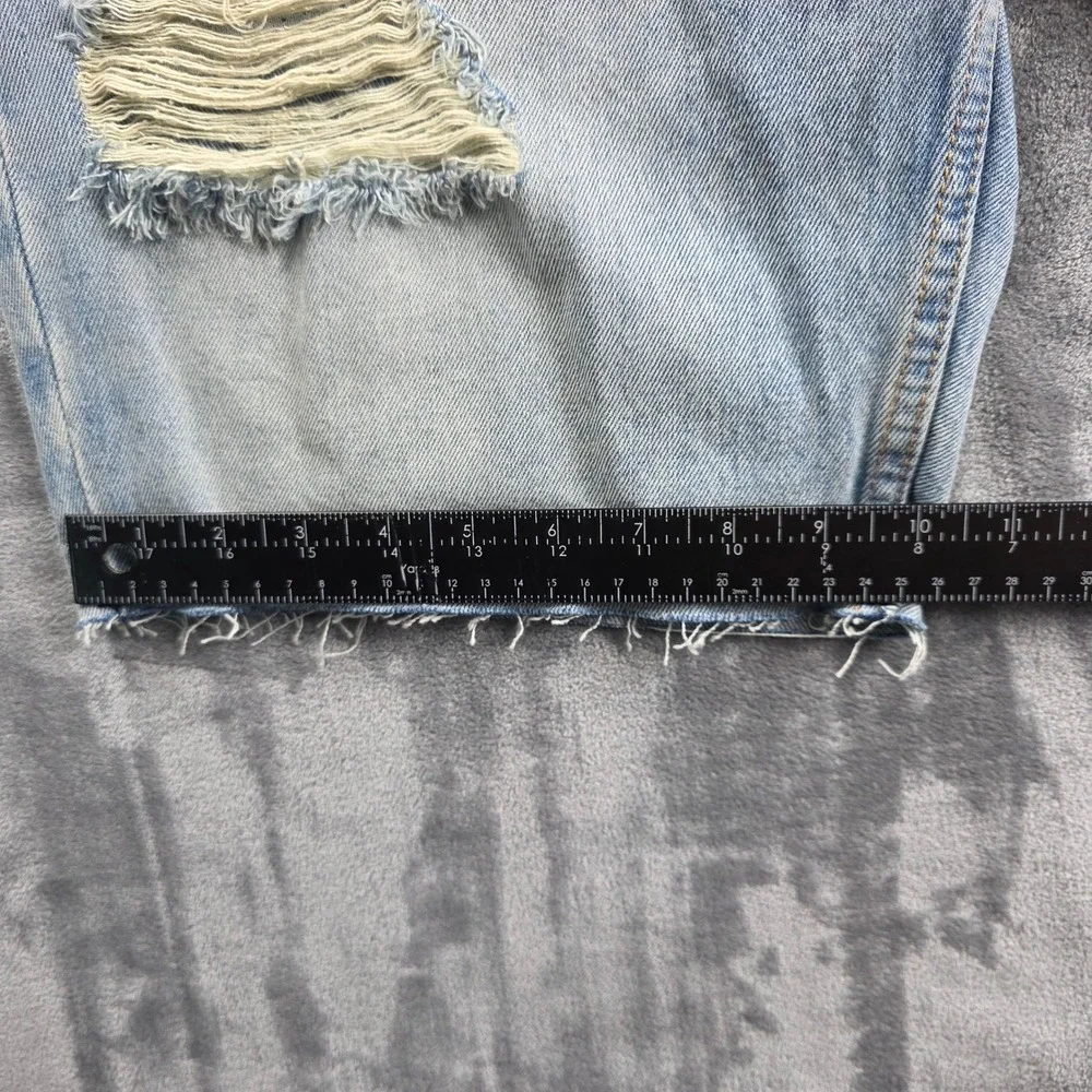 NEW Levi's 511 Slim Shorts Mens 42 Light Blue Distressed Ripped Denim‎ Cutoff